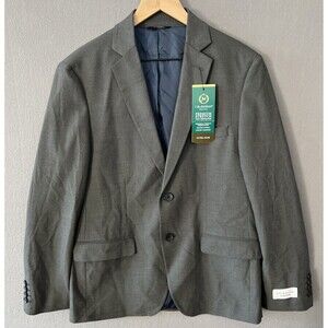 Haggar Suit Jacket Men’s 40S Gray Herringbone Ultra Slim Premium Stretch Comfort
